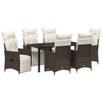 vidaXL Ensemble de 4 Marron Rattan PE Sofa Simple