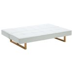 vidaXL Canapé-lit Similicuir Blanc