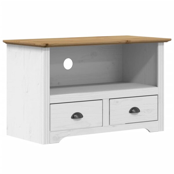 vidaXL Meuble TV avec 2 tiroirs BODO marron bois de pin massif