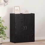 vidaXL Armoire de bureau - Chêne noir  60 x 32 x 77 5 cm  en bois d'ingénierie
