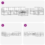 vidaXL Ensemble de canapés d'extérieur 6 pc Blanc et gris clair