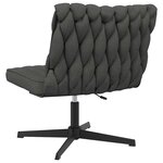 vidaXL Chaise pivotante de bureau Gris foncé Tissu