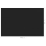 vidaXL Tapis de tente 400x600 cm Noir
