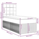 vidaXL Sommier à lattes de lit avec matelas Rose 100x200 cm Velours