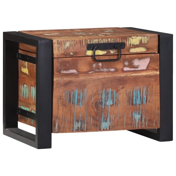 vidaXL Coffres de rangement 40x30x30cm Bois massif de récup'et métal