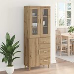 vidaXL Haut Armoire avec tiroir Chêne artisanal 69 5 x 34 x 180 cm