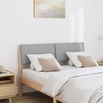 vidaXL Tête de lit capitonnée Gris clair 120 cm Pin massif