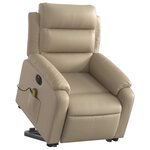 vidaXL Fauteuil inclinable de massage électrique cappuccino similicuir