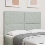 vidaXL Tête de lit LED moderne  motifs en diamant  grise claire  160 cm