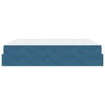 vidaXL Cadre de lit avec matelas avec matelas 2 Pièces Bleu Velours