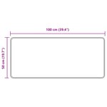 vidaXL Coureur de Tapis MARSA Beige 50 x 100 cm Polyester et PVC