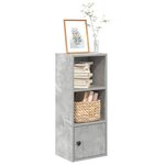 vidaXL Bibliothèque gris béton 31x24x77 cm bois d'ingénierie