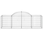 vidaXL Paniers à gabions arqués 50 Pièces 200x50x60/80 cm fer galvanisé
