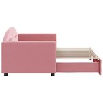 vidaXL Lit de jour avec lit gigogne rose 80x200 cm velours