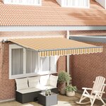 vidaXL Store rétractable automatique rayures multicolores 350x250 cm