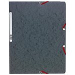 Chemise à élastiques sans Rabats carton 400g 24x32 cm Gris EXACOMPTA