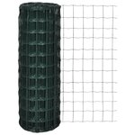 vidaXL Clôture euro Acier 10 x 1 2 m Vert