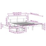 vidaXL Cadre de lit sans matelas 140x190 cm bois de pin massif