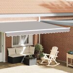 vidaXL Bande de auvent Gris clair 4.3 x 0.2 m Toile