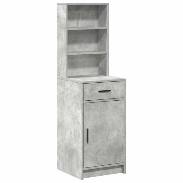 vidaXL Haut Armoire Gris béton 40 x 40 5 x 135 cm Bois d'ingénierie