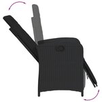 vidaXL Ensemble à manger de jardin 9Pièces coussins noir résine tressée