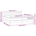 vidaXL Sommier à lattes de lit et matelas Gris foncé 200x200cm Velours