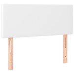 vidaXL Sommier à lattes de lit matelas LED blanc 120x190 cm similicuir