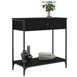 vidaXL Table console noir 75x34 5x75 cm bois d'ingénierie