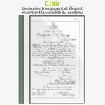 ACROPAQ 10 Classeurs de rapport A4- 10 Classeurs de présentation A4 en polypropylène- Vert pastel