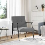 vidaXL fauteuil Gris foncé 59 x 75 x 78 cm tissu