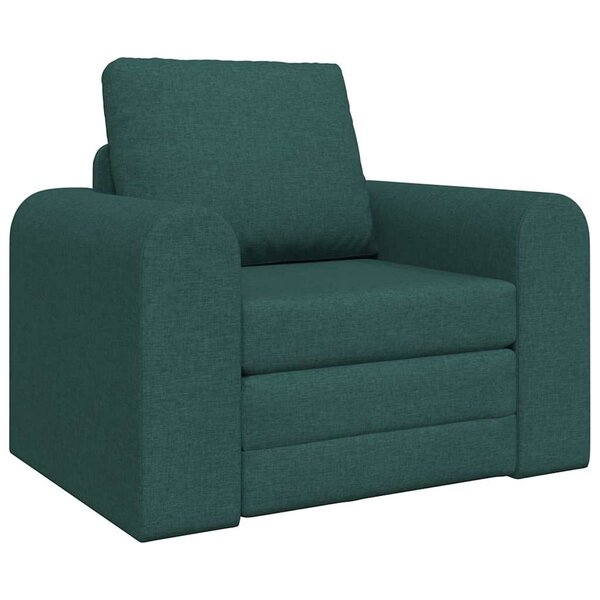 vidaXL Canapé-Lit Vert foncé 98 x 71 x 83 cm tissu