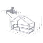 Lit cabane enfant LUCKY 80 x 180 beige