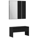 Meuble d'entrée en bois d'ingénierie chêne noir vidaXL