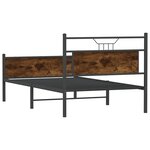 vidaXL Cadre de lit sans matelas chêne fumé 100x200 cm bois ingénierie