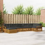 vidaXL Ensemble de canapés d'extérieur 7 pc Naturel et Anthracite