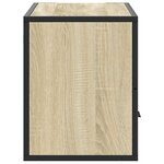 vidaXL Meuble TV chêne sonoma 80x31x39 5 cm bois d'ingénierie et métal