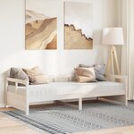 vidaXL Lit de jour avec matelas blanc 90x200 cm bois de pin massif