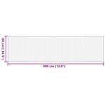 vidaXL Tapis rectangulaire naturel 80x300 cm bambou