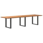vidaXL Table à manger marron clair bois de chêne massif rectangulaire