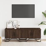 vidaXL Meuble TV chêne marron 122x34x41 cm bois d'ingénierie