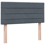 vidaXL Sommier à lattes de lit et matelas et LED gris foncé 80x210 cm velours