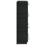 vidaXL Armoire à miroir avec LED noir 70x16 5x60 cm
