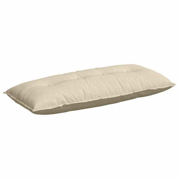 vidaXL Coussin de Dos Crème 120 x 19 x 50 cm tissu