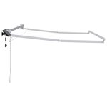 vidaXL Cadre de store rétractable électrique Blanc 3 x 2 5 m Aluminium
