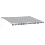 vidaXL Auvent manuel rétractable avec LED anthracite blanc 500x350 cm