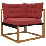 vidaXL Coussin de canapé d'extérieur 3 Pièces Bordeaux Polyester