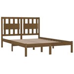 vidaXL Cadre de lit Marron miel Bois de pin massif 200x200 cm