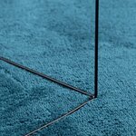 vidaXL Tapis OVIEDO à poils courts turquoise Ø 120 cm