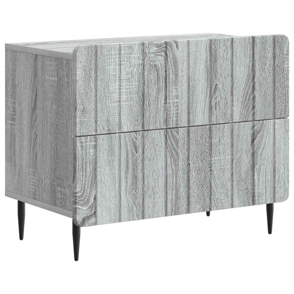 vidaXL Cabinet de chevet Sonoma gris 62 x 34 5 x 49 5 cm