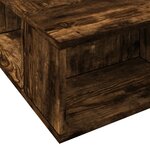 vidaXL Cadre de lit chêne fumé 90x200 cm bois d'ingénierie
